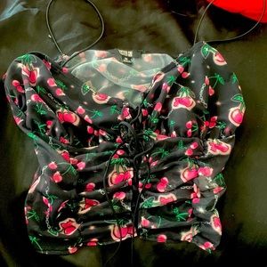 Cherry See Through Top